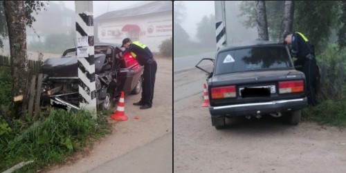 Ночная авария в посёлке Новатор..