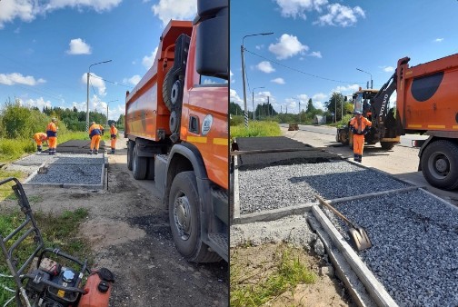 родолжаются работы на автомобильной дороге регионального значения.