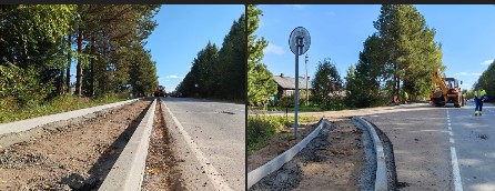 В Морозовице начали оборудование тротуара на улице Центральной.