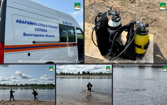 Сегодня водолазы начали обследование дна реки Сухоны в районе улицы Кирова.