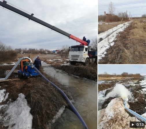 Для предотвращения возможного захода воды извне водопропускная труба в теле дамбы перекрыта надежной пневмозаглушкой.