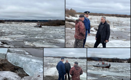 Судно ледоходного типа вышло из затона.