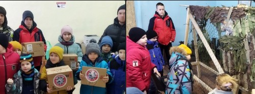 Юные самбисты помогают фронту.