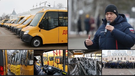 Георгий Филимонов передал 26 новых школьных автобусов муниципалитетам Вологодчины.