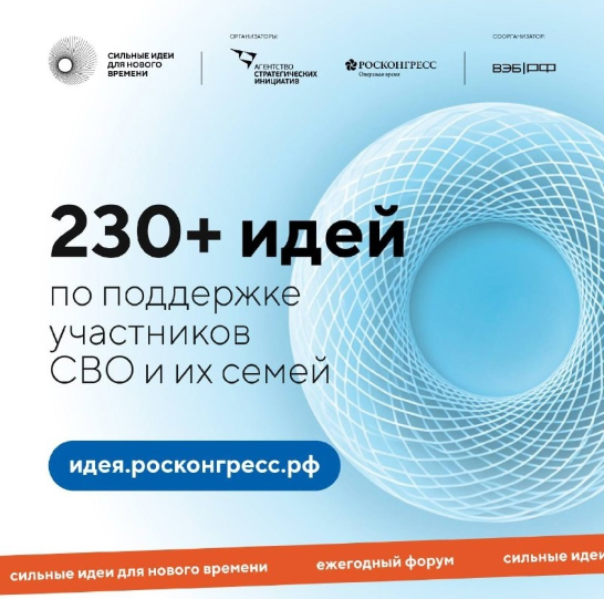 Одна из важнейших тем форума «Сильные идеи для нового времени» по направлению Национальной социальной инициативы - поддержка участников СВО и их семей.