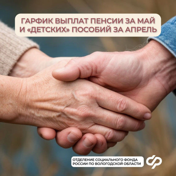 График выплат пенсии за май и «детских» пособий за апрель. График выплат пенсии за май и «детских» пособий за апрель.