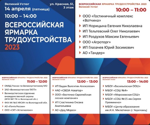 Сегодня в Великом Устюге проходит региональный этап Всероссийской ярмарки трудоустройства "Работа России. Время возможностей". Сегодня в Великом Устюге проходит региональный этап Всероссийской ярмарки трудоустройства "Работа России. Время возможностей".