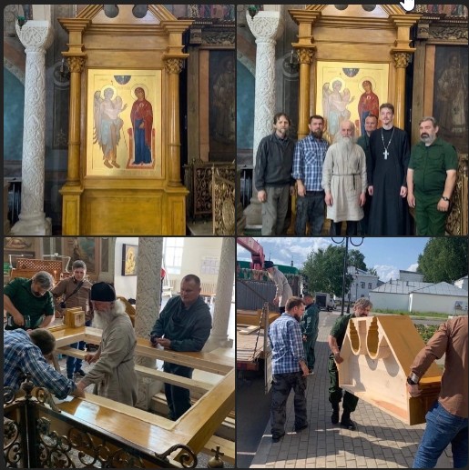В кафедральном соборе святого праведного Прокопия освятили новый киот для иконы Богородицы Благовещение Устюжское. В кафедральном соборе святого праведного Прокопия освятили новый киот для иконы Богородицы Благовещение Устюжское.