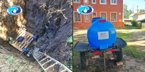 Ведём ремонт водопровода в районе жилого дома 73 по Советскому проспекту. Ведём ремонт водопровода в районе жилого дома 73 по Советскому проспекту.