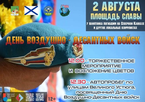 День Воздушно-десантных войск Российской Федерации традиционно отмечается 2 августа. День Воздушно-десантных войск Российской Федерации традиционно отмечается 2 августа.