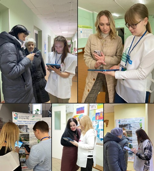 Волонтёры помогают устюжанам выбрать территорию для благоустройства. Волонтёры помогают устюжанам выбрать территорию для благоустройства.