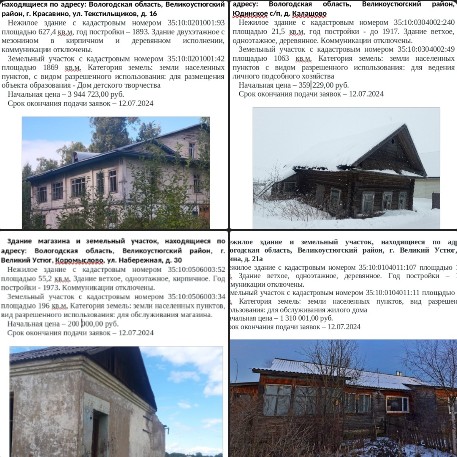 Комитет по управлению имуществом информирует об объектах, готовых к продаже. Комитет по управлению имуществом информирует об объектах, готовых к продаже.