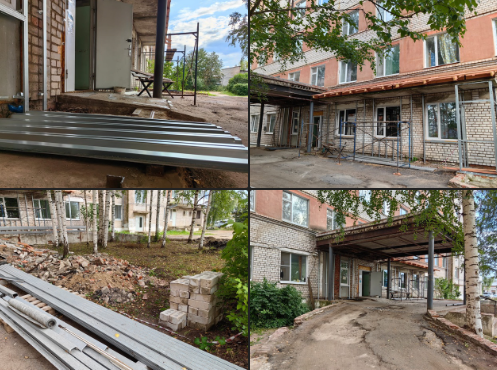 Ремонт входной группы приемного отделения в Великоустюгской ЦРБ.. Ремонт входной группы приемного отделения в Великоустюгской ЦРБ..